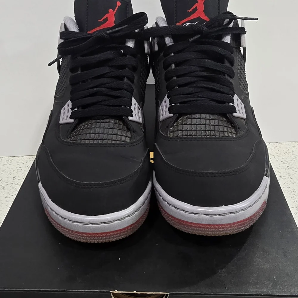 Jordan Men’s Black White Red Low-Top Athletic Sneakers